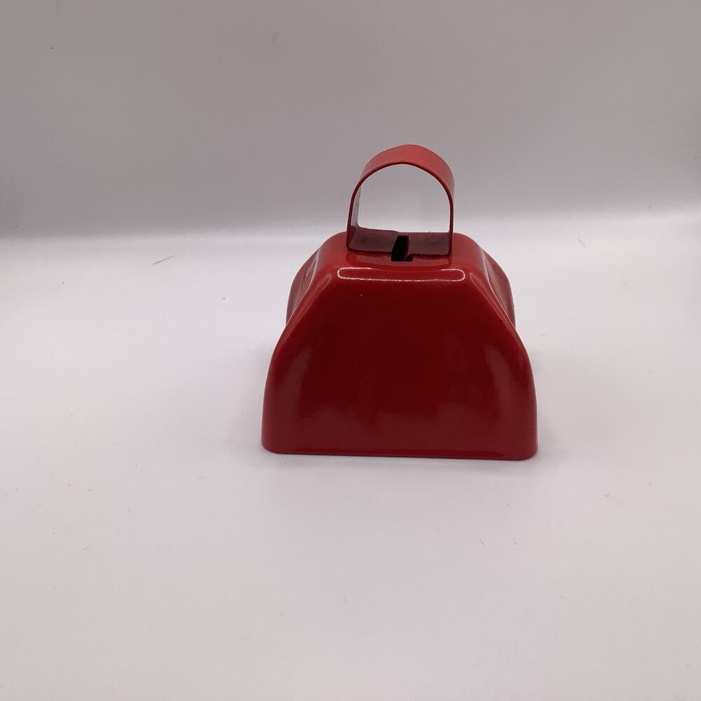 3" Red Metal Cowbell Noise Maker Handle Sports Game Event Cheer Party Favor New